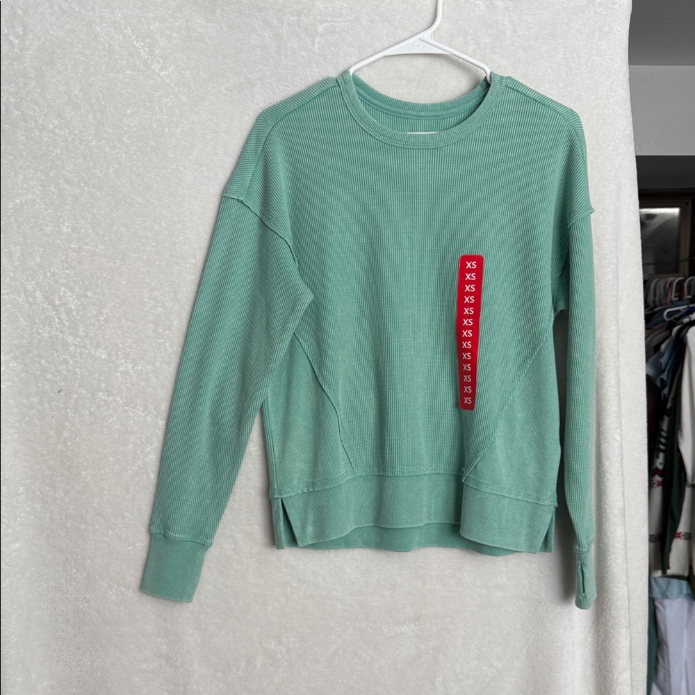 Seven7 Women's Long Sleeve Top - Mint Green